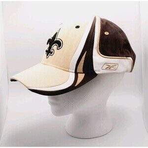 New Orleans Saints Hat Black NFL Reebok Baseball Cap Embroidered One Size